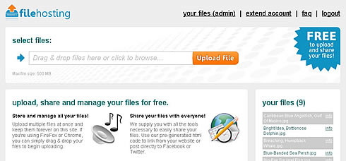 PHP File Hosting Website Script