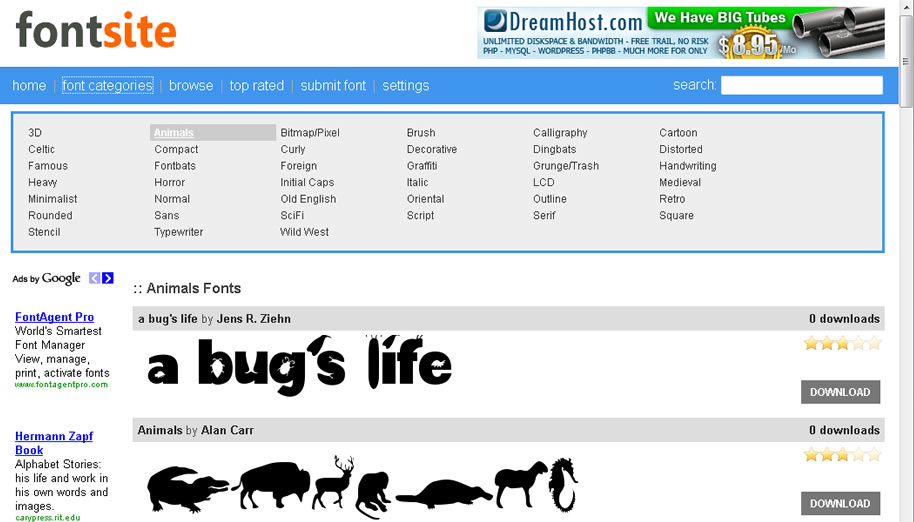 Download Fonts Site Script, 13,000 Free Fonts