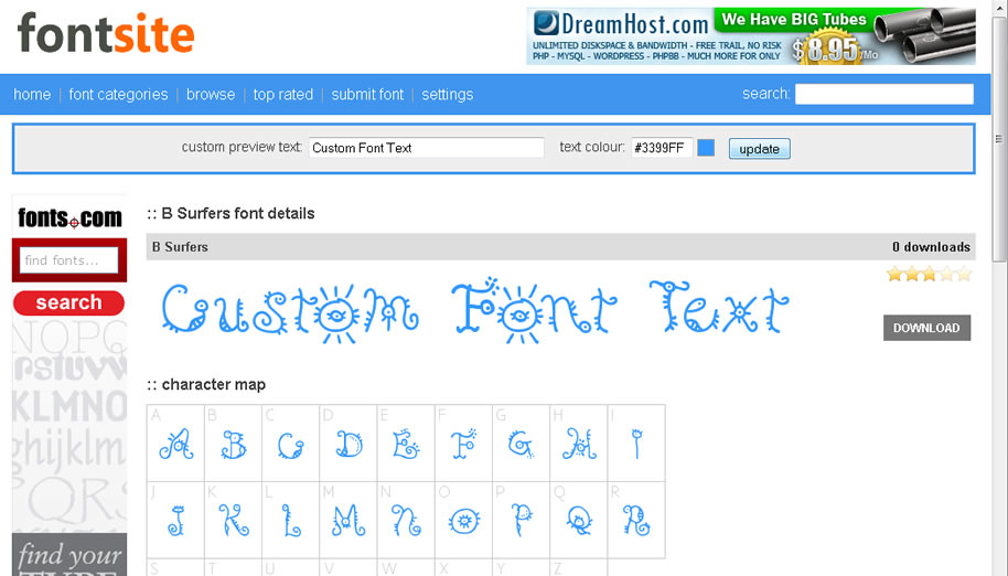 Download Fonts Site Script, 13,000 Free Fonts