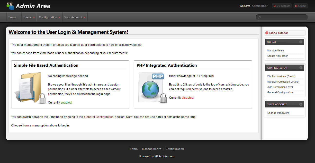 PHP Login Scripts � PHP Login and User Management Scripts